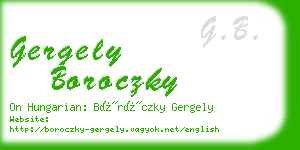 gergely boroczky business card